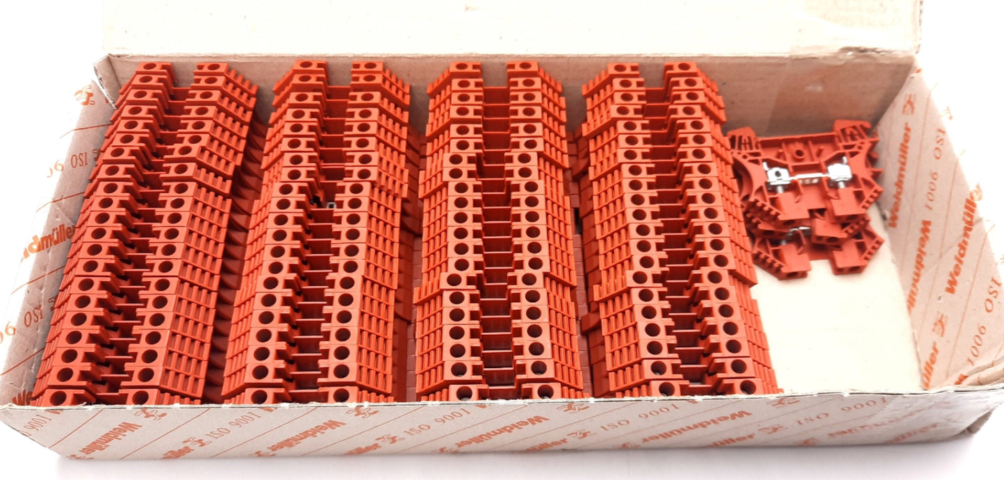 New Lot of 85 Weidmuller 102014000 Feed Through Terminal Block 600V, 35A, 26-10AWG
