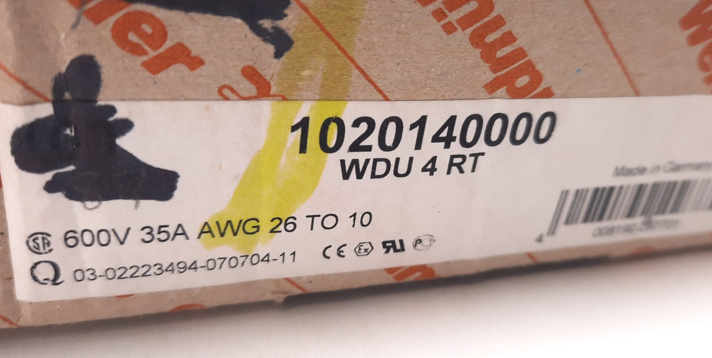 New Lot of 85 Weidmuller 102014000 Feed Through Terminal Block 600V, 35A, 26-10AWG