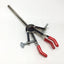 Used Ace Glass 11064-13 Lab Extension Clamp 3-Prong, Dual Adjustment, Rubber Coated