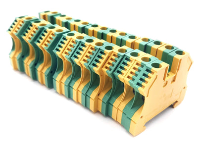 New Lot of 15 Weidmuller 1010200000 Grounding / Earthing Terminal Block 22-8AWG