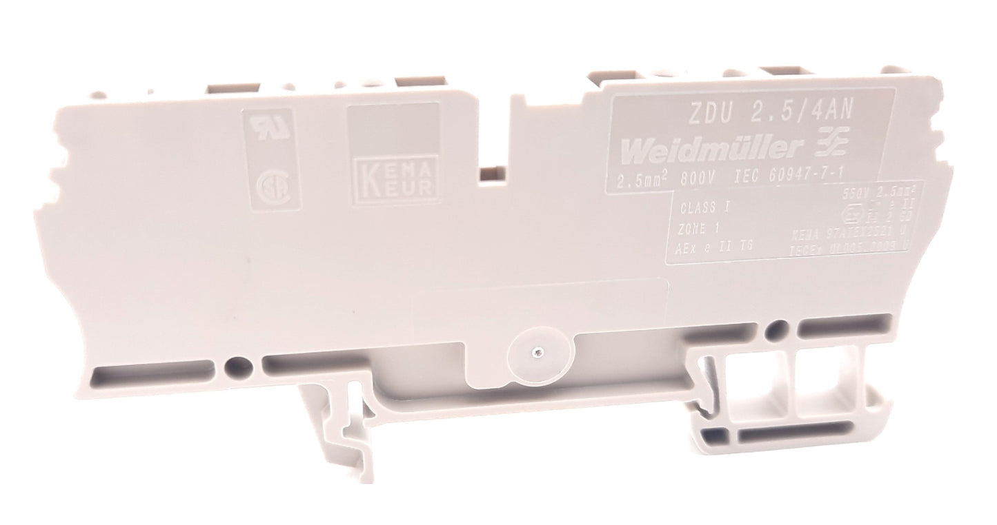 New Lot of 100 Weidmuller 1608570000 Feed Through Terminal Block 600V, 27A, 26-12AWG