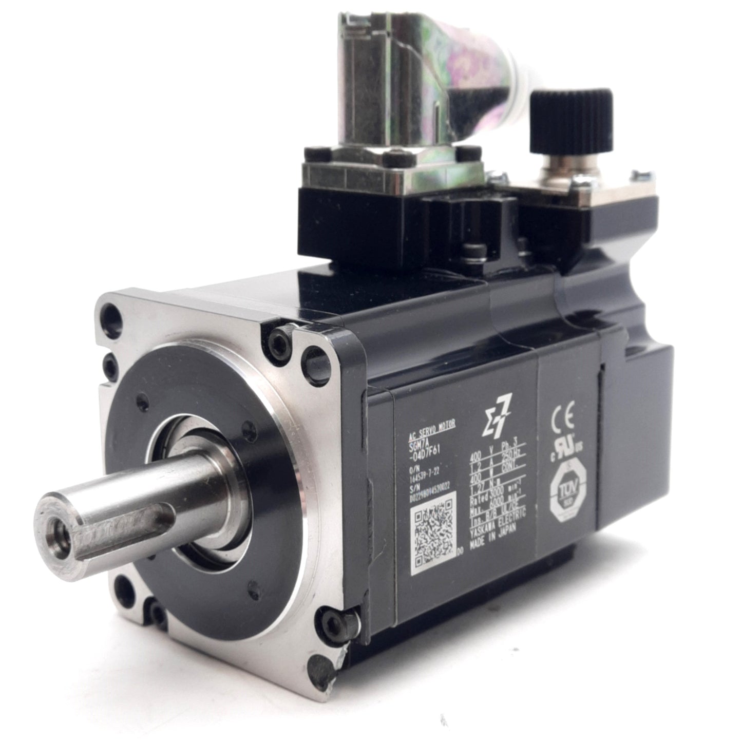 Used Yaskawa SGM7A-04D7F61 Servo Motor 400VAC 1.2A 400W 1.27Nm 6000rpm 24-Bit Encoder