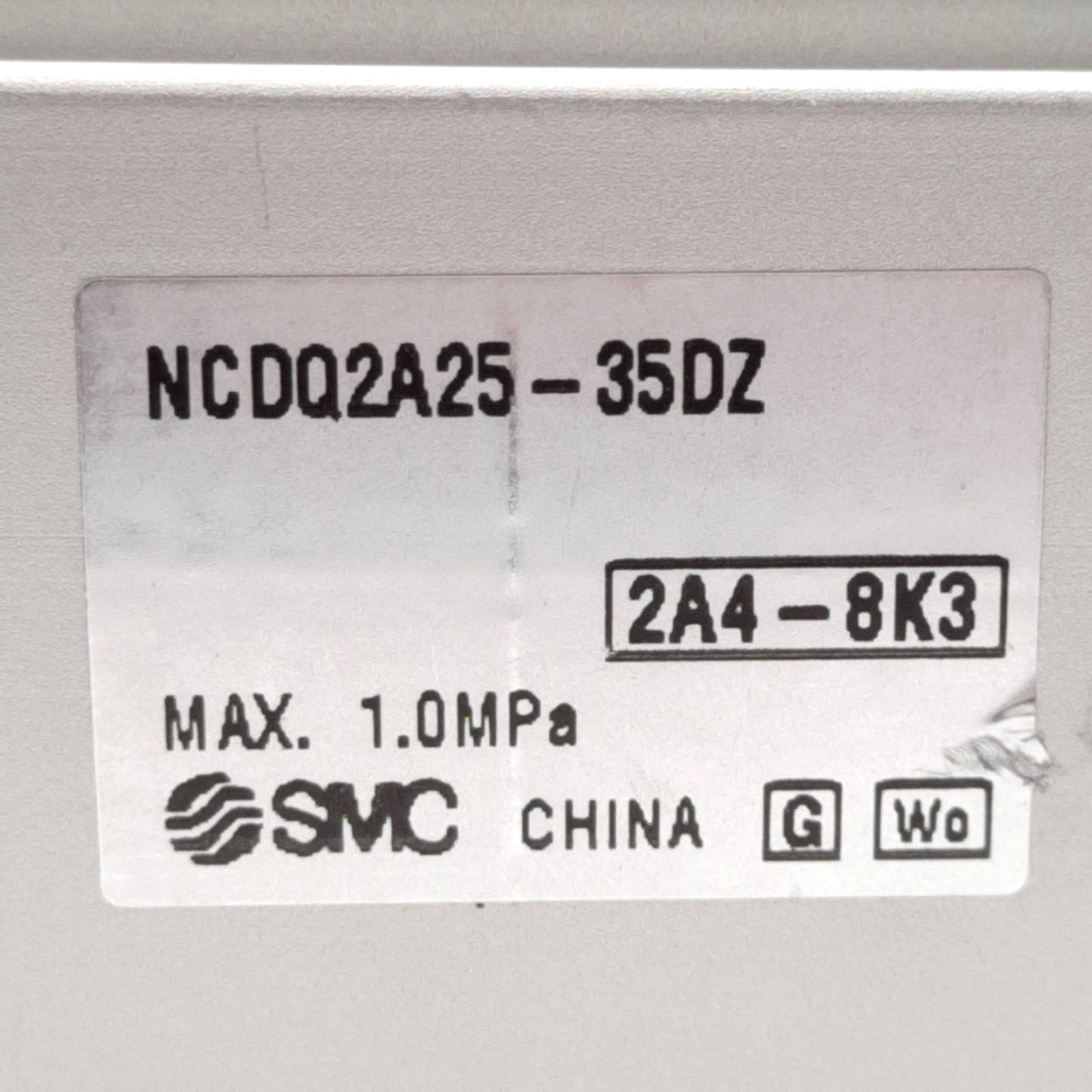 New SMC NCDQ2A25-35DZ Compact Cylinder ø25mm Bore, 35mm Stroke, 1.0MPa, M5x0.8 Ports