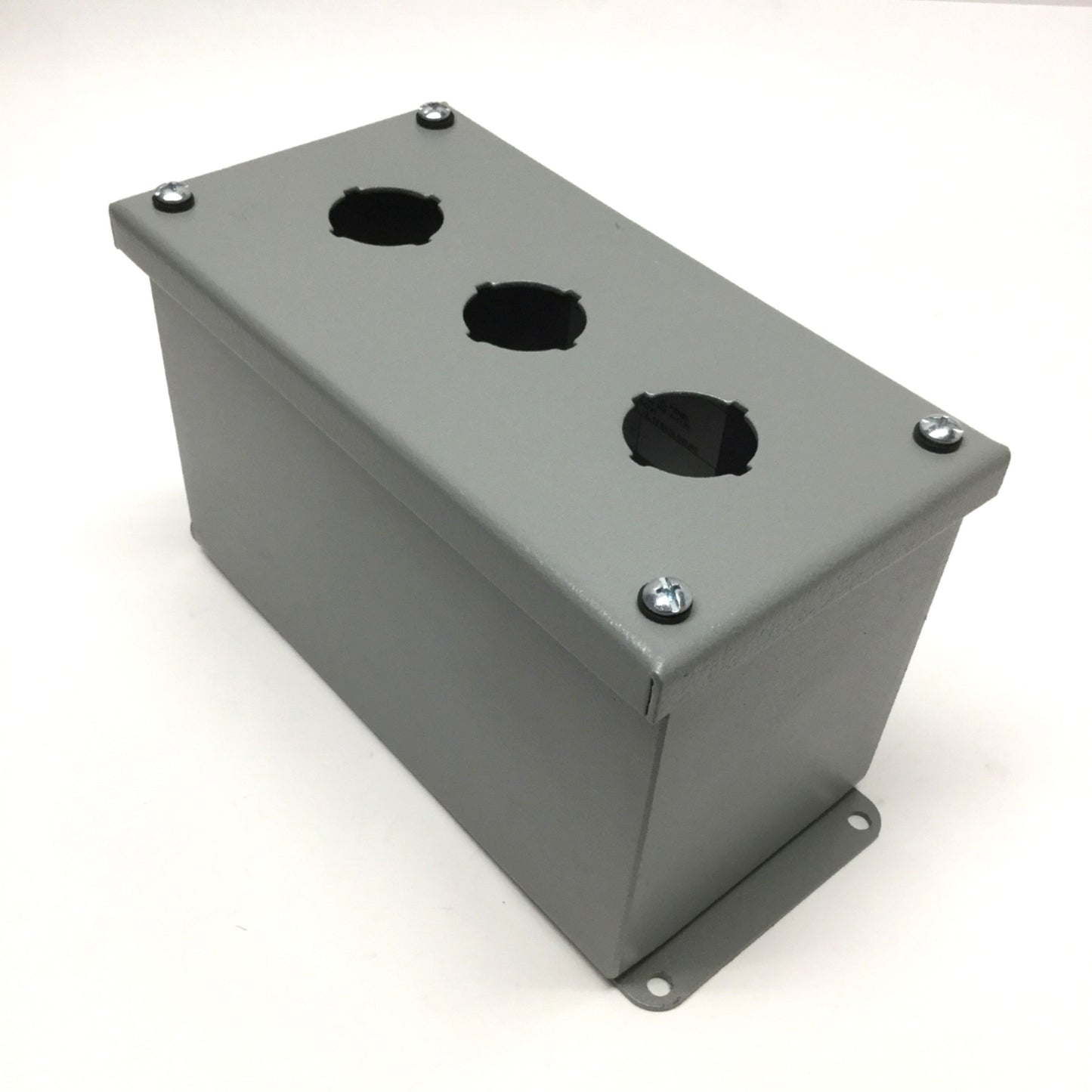 New – Open box Wiegmann PBXD3 Steel Pushbutton Enclosure Box, Gray, 3-Hole 30mm Type 4/12/13
