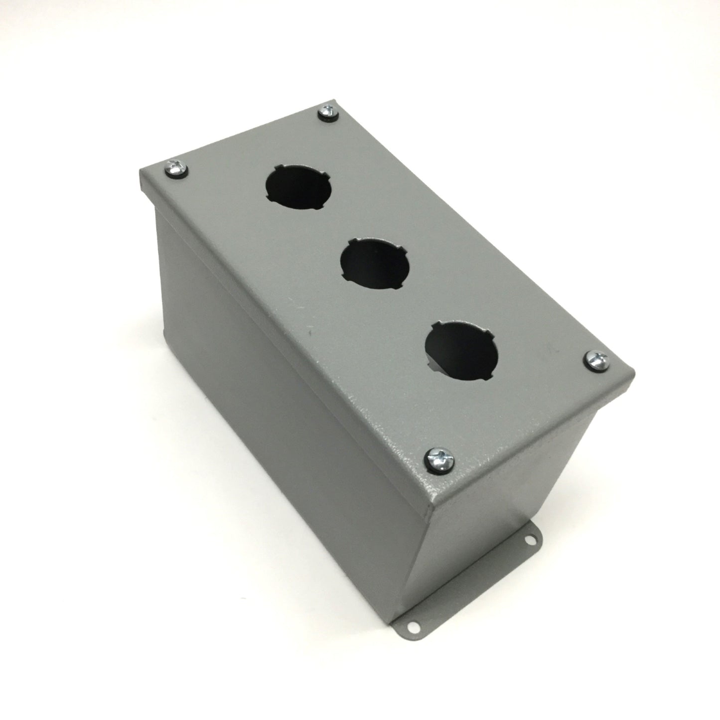 New – Open box Wiegmann PBXD3 Steel Pushbutton Enclosure Box, Gray, 3-Hole 30mm Type 4/12/13