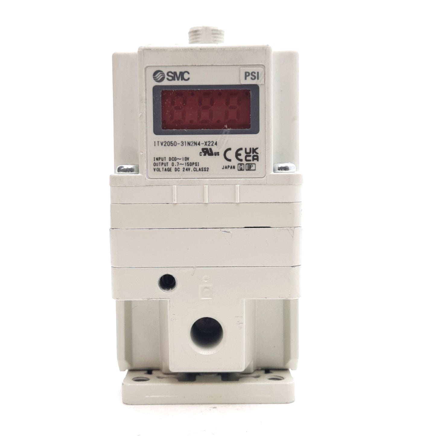 Used SMC ITV2050-31N2N4-X224 Electro-Pneumatic Regulator 1500L/min, 24VDC, 1/4in NPT