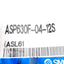 New SMC ASP630F-04-12S Speed Controller, R1/2 Thread, Rc1/4 Port, ø12mm One-Touch