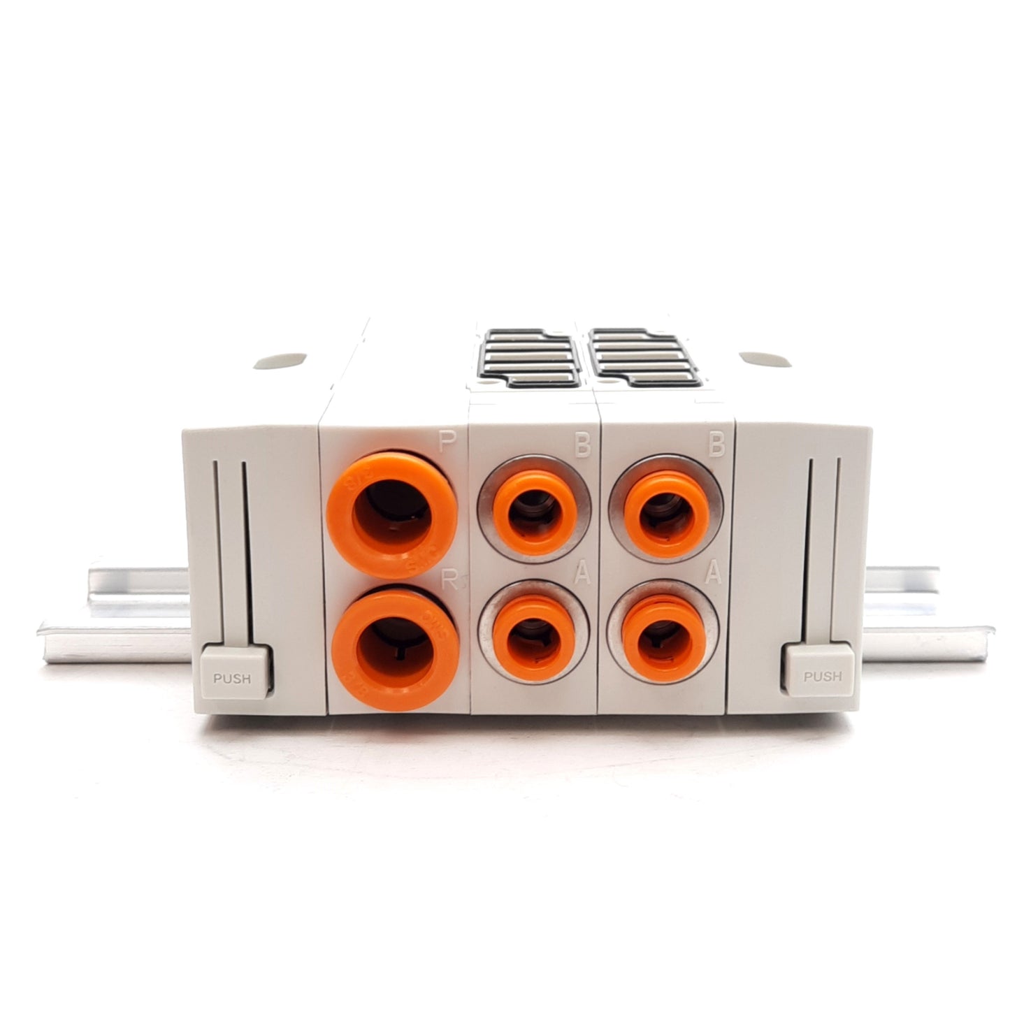 New SMC SS5Y5-45-02U-N7 Pneumatic Manifold, 2-Station, ø1/4in & ø3/8in One-Touch