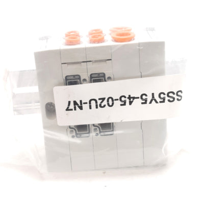 New SMC SS5Y5-45-02U-N7 Pneumatic Manifold, 2-Station, ø1/4in & ø3/8in One-Touch