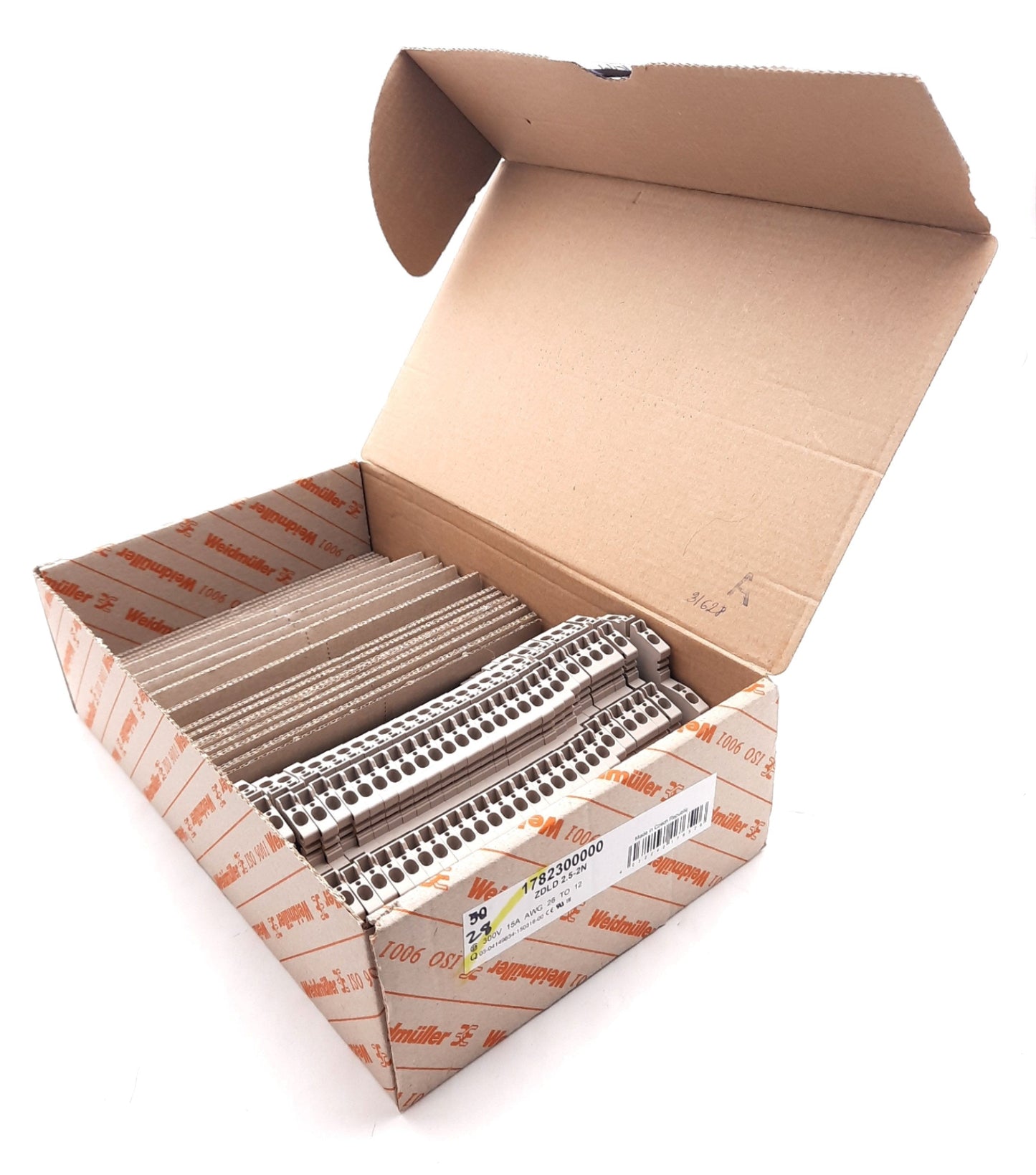 New Lot of 28 Weidmuller 1782300000 Feed Through Terminal Block 300V, 15A, 26-12AWG