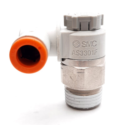 New – Open box Lot of 4 SMC AS3301F-N03-09SA Speed Controller 3/8in NPT Male, ø5/16in One-Touch