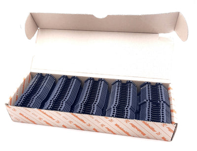 New Lot of 100 Weidmuller 1020010000 Feed Through Terminal Block 800V, 24A, 30-12AWG