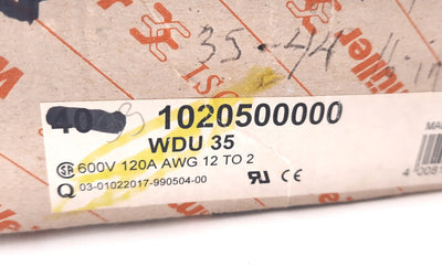 New Lot of 30 Weidmuller 1020500000 Feed Through Terminal Block 600V, 120A, 12-2AWG