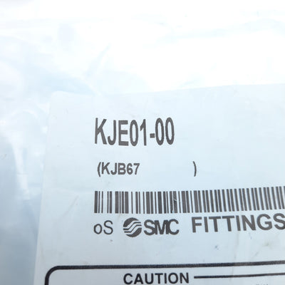 New Lot of 10 SMC KJE01-00 Bulkhead Union, 3/8UNF Thread, ø1/8in One-Touch Fittings