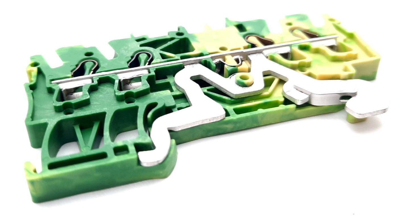 New – Open box Lot of 10 Wago 2002-1407 Grounding / Earthing Terminal Block 4 Position 12-18AWG