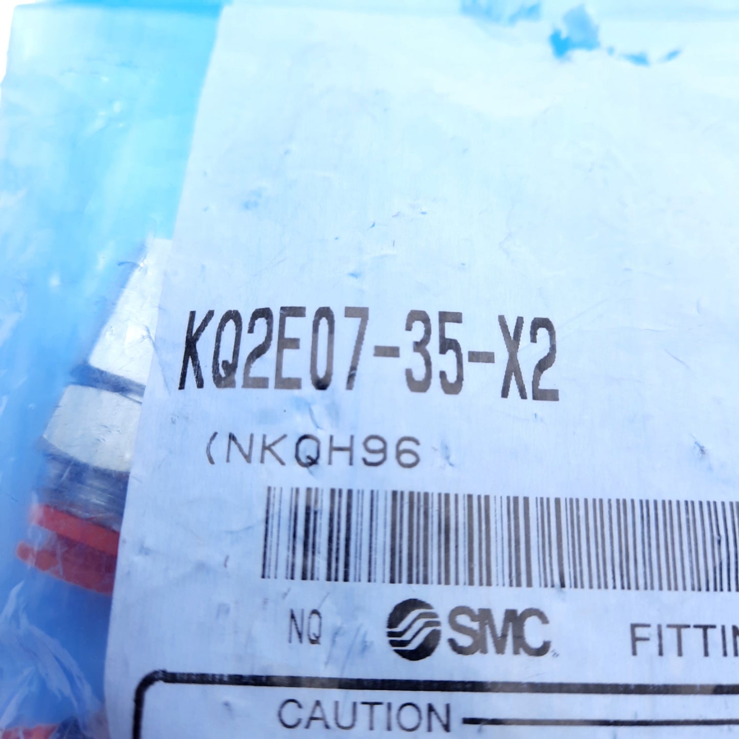 New Lot of 10 SMC KQ2E07-35-X2 Bulkhead Connector, 1/4in NPT to ø1/4in One-Touch