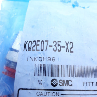 New Lot of 10 SMC KQ2E07-35-X2 Bulkhead Connector, 1/4in NPT to ø1/4in One-Touch