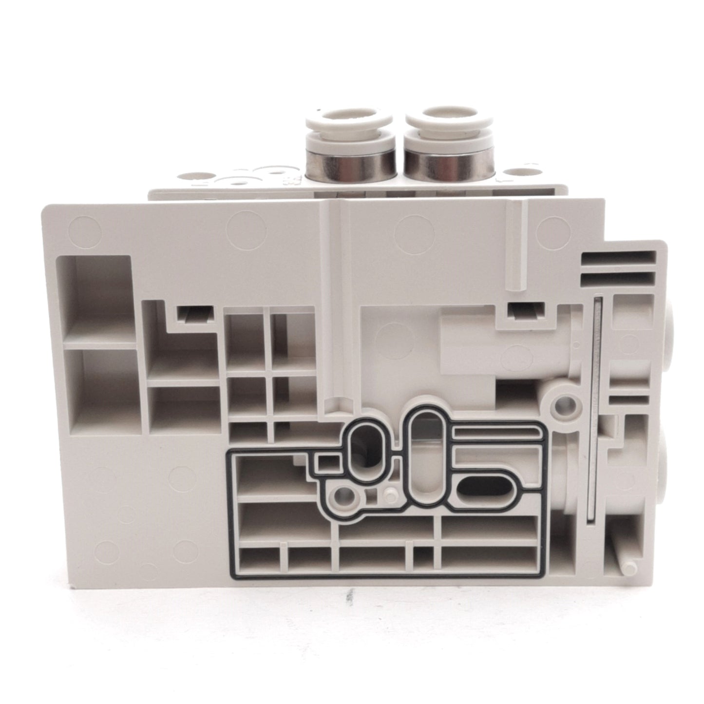 New SMC SY30M-3-1AV-C8 U-Side Manifold End Plate, Internal Pilot, ø8mm One-Touch