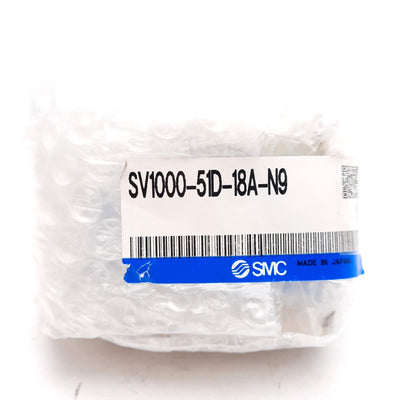 New SMC SV1000-51D-18A-N9 D-Side End Block ø5/16in One-Touch, EX120 Serial Connector