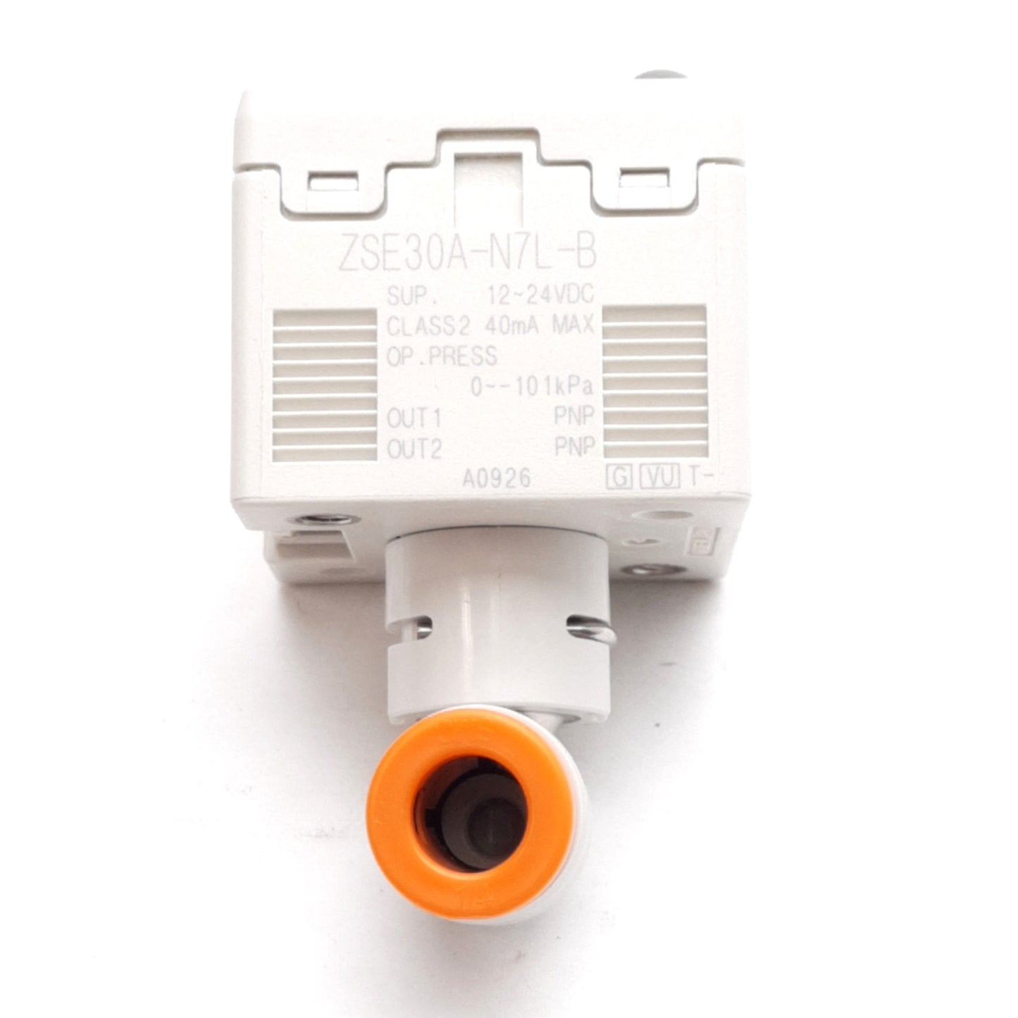 New SMC ZSE30A-N7L-B Vacuum Switch PNP Out, ø1/4in One-Touch, 12-24VDC, 0 to -101kPa