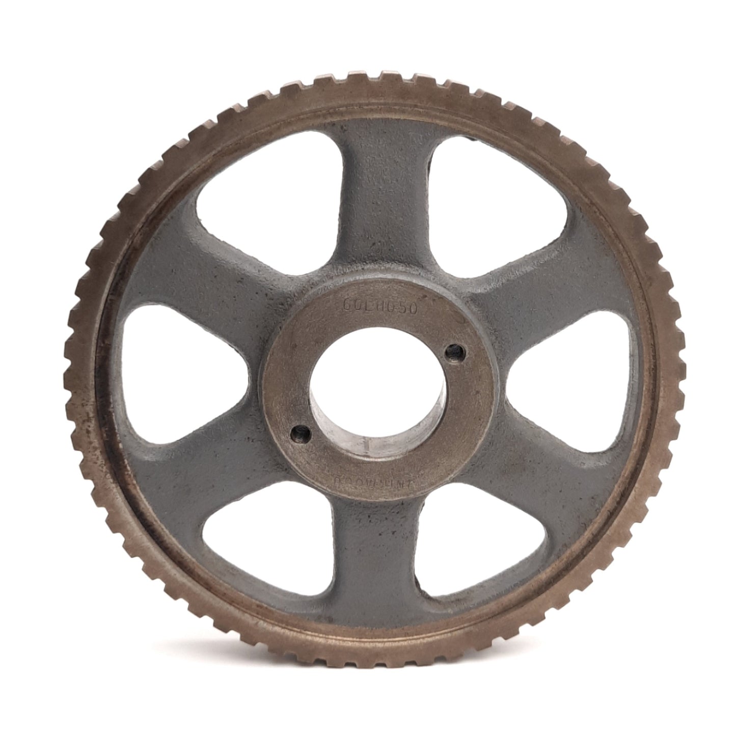 Used Browning 60LH050 Timing Pulley For 0.5" Width x 0.375" Pitch Belts, 7.13" OD