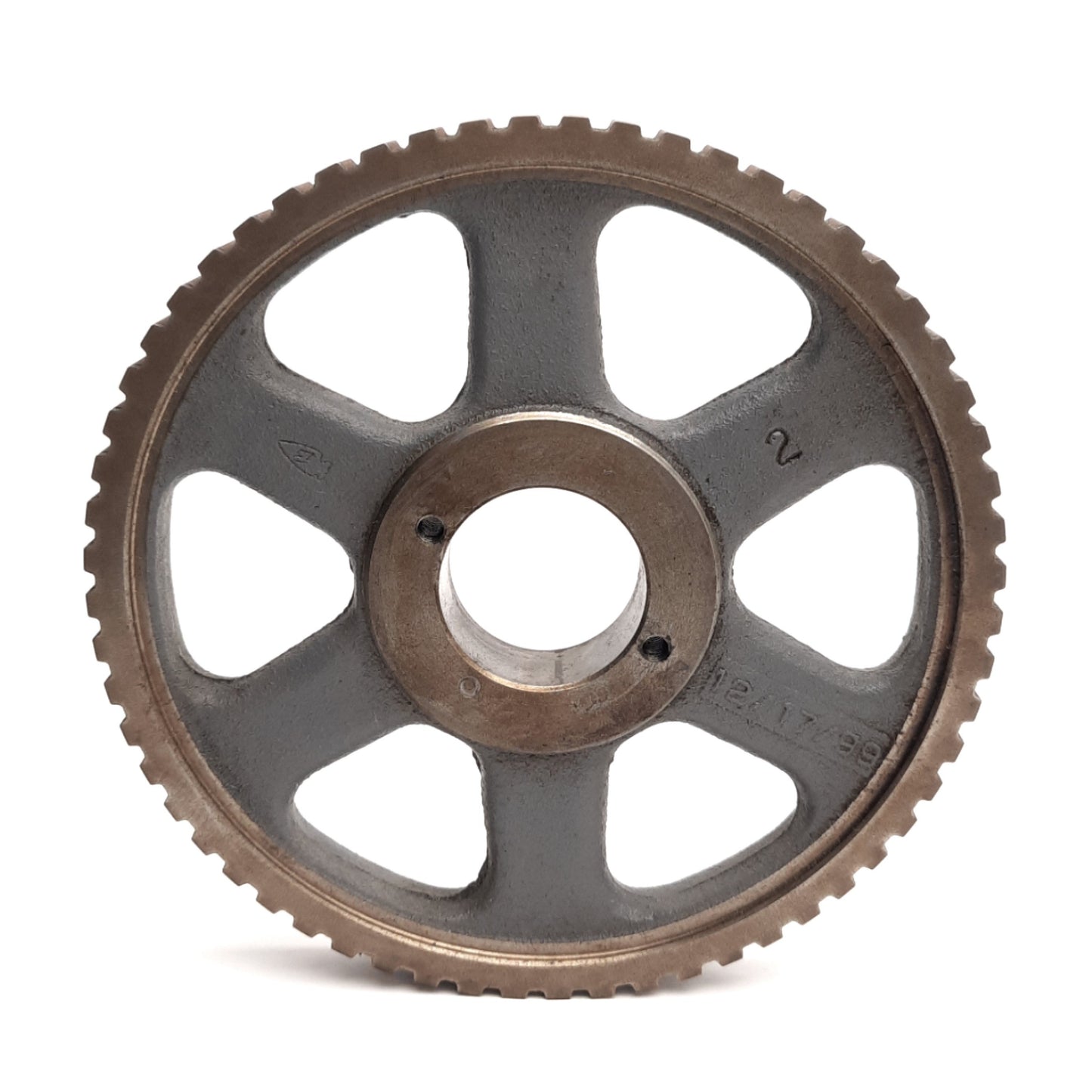 Used Browning 60LH050 Timing Pulley For 0.5" Width x 0.375" Pitch Belts, 7.13" OD