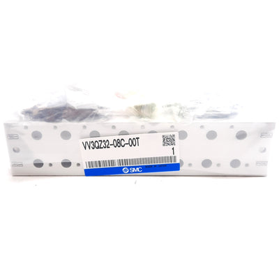 New SMC VV3QZ32-08C-00T Manifold Base 8-Station 1/4in NPTF Ports, For VQZ300 Series