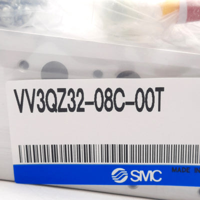New SMC VV3QZ32-08C-00T Manifold Base 8-Station 1/4in NPTF Ports, For VQZ300 Series