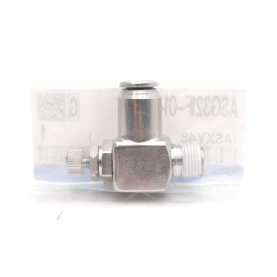 New SMC ASG321F-01-06S Flow Controller Fitting, R1/8 Port w/ Sealant, ø6mm One-Touch
