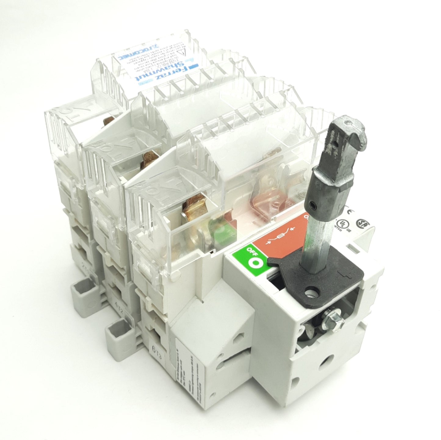 Used Ferraz Shawmut FBJ30 Disconnect Switch 3-Poles, 30A, 600V AC, 250V DC Max