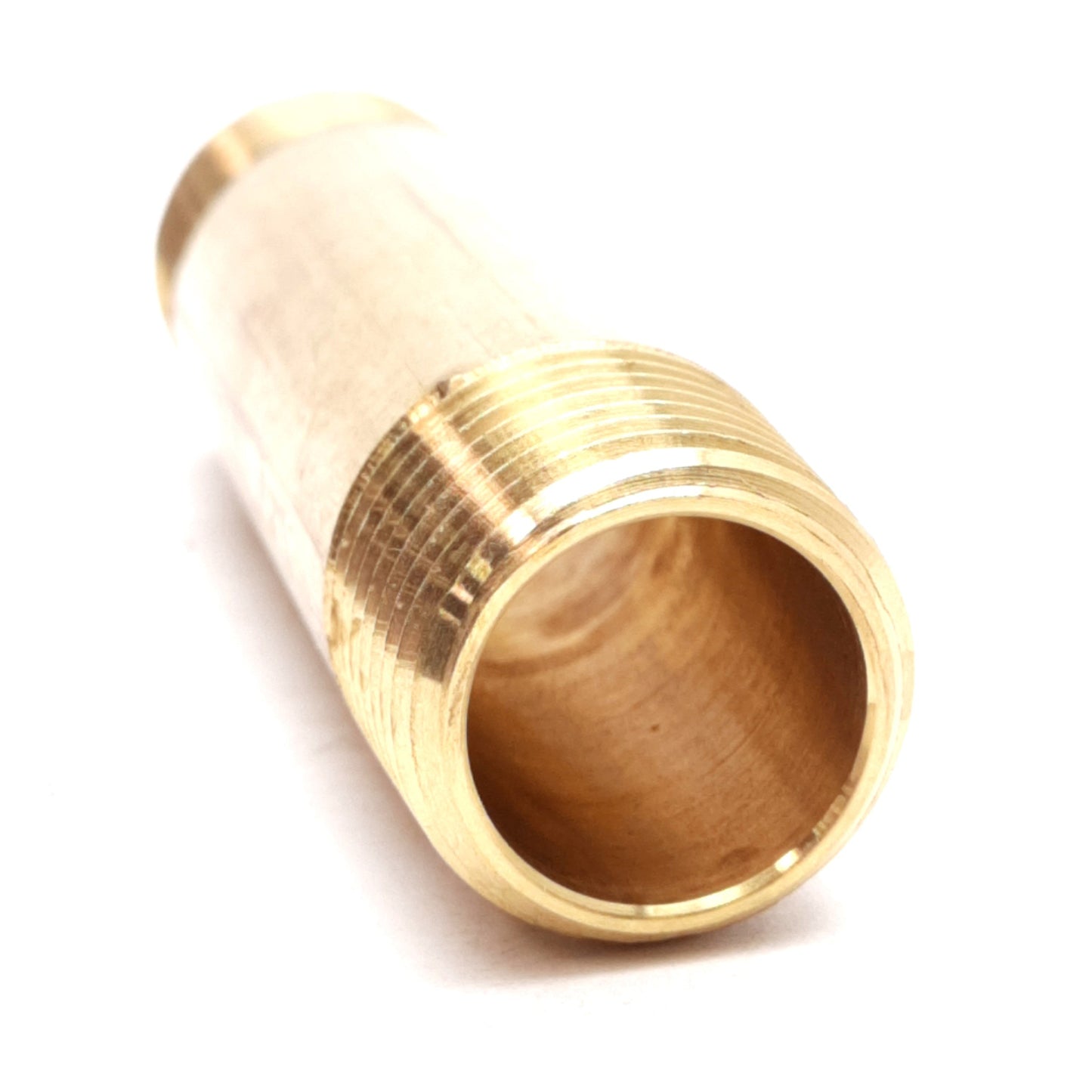 New – Open box Lot of 15 Midland Metal 28155 Yellow Brass Nipple, 1/2in NPT Male, 3in Long