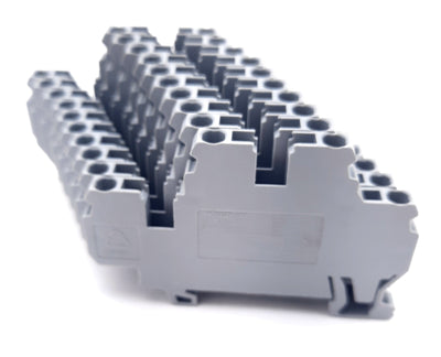 New – Open box Lot of 10 Wago 870-501 Double Deck Terminal Block 4 Position 500V, 24A, 12-28AWG