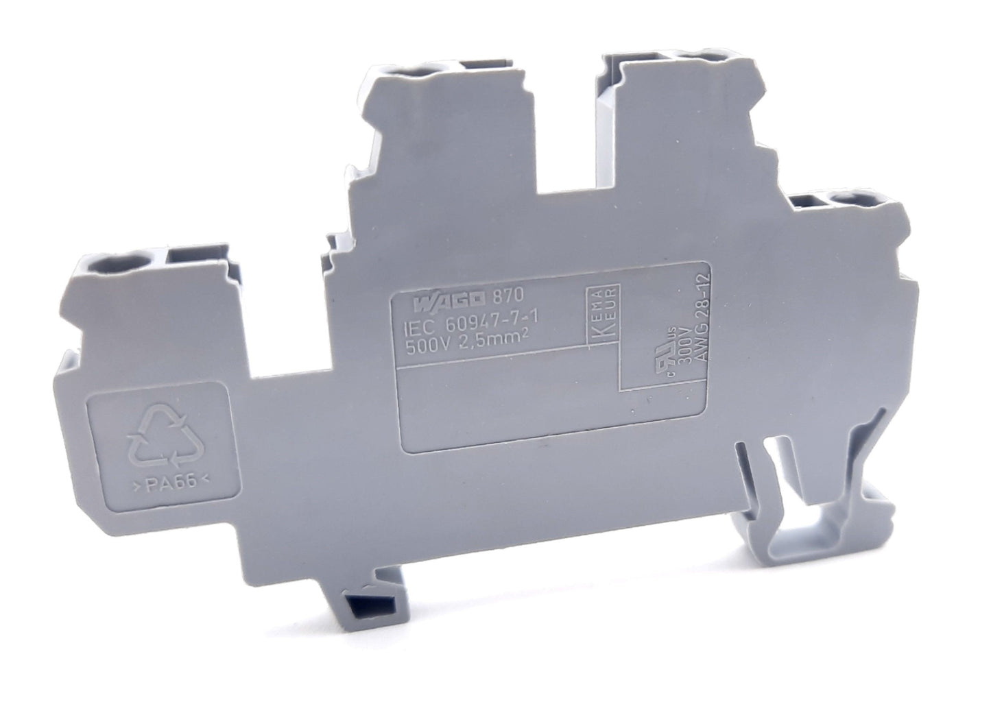 New – Open box Lot of 10 Wago 870-501 Double Deck Terminal Block 4 Position 500V, 24A, 12-28AWG