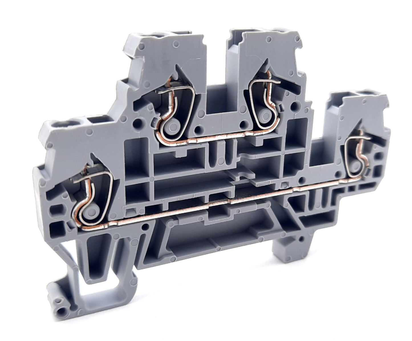 New – Open box Lot of 10 Wago 870-501 Double Deck Terminal Block 4 Position 500V, 24A, 12-28AWG