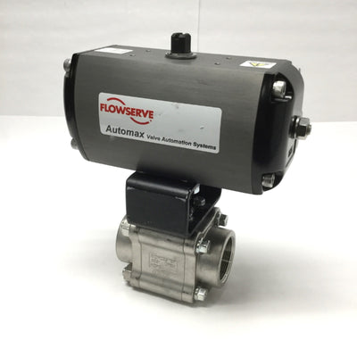 New – Open box Automax Flowserve B085S10 Rack and Pinion Rotary Actuator 90° w/1-1/2" NPT Valve