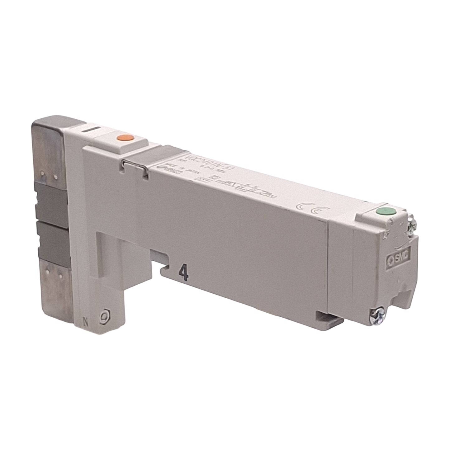 Used SMC VQC2401N-51 Solenoid Valve, 3-Position Exhaust Center, 0.7MPa, 24VDC Coil