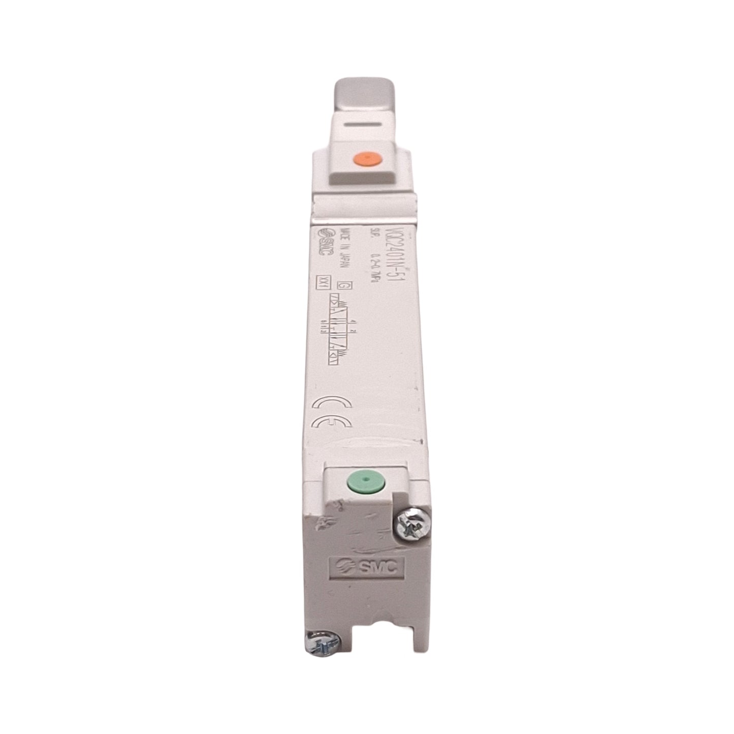 Used SMC VQC2401N-51 Solenoid Valve, 3-Position Exhaust Center, 0.7MPa, 24VDC Coil