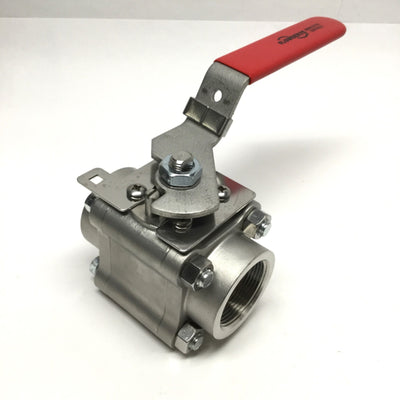 New – Open box Worcester Flowserve 446666TTSE Stainless Steel Ball Valve, 1-1/2" NPT, 1000psi