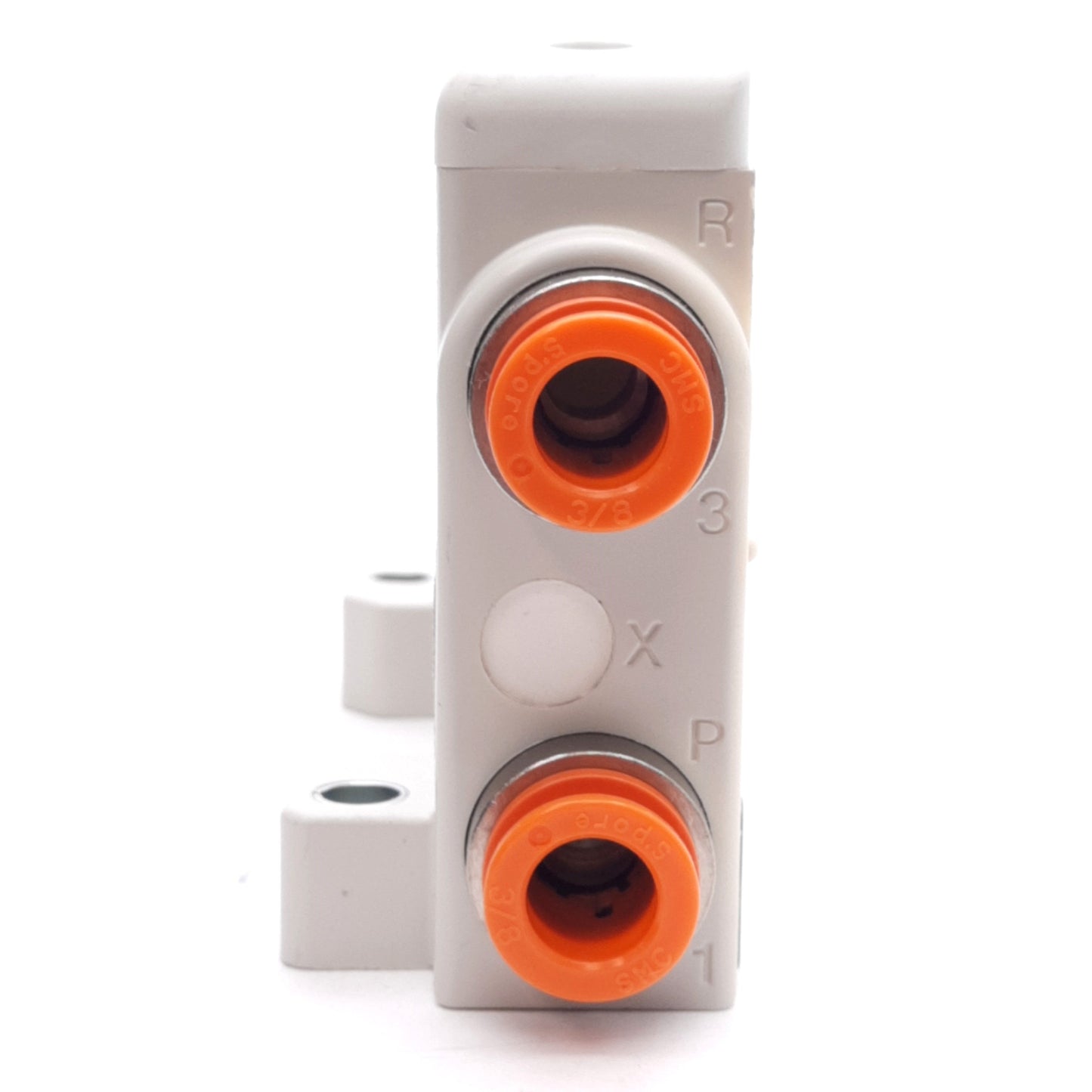 Used SMC VVQC2000-2A-2-N11 U-Side End Plate Assembly, ø3/8in One-Touch, 0.7MPa