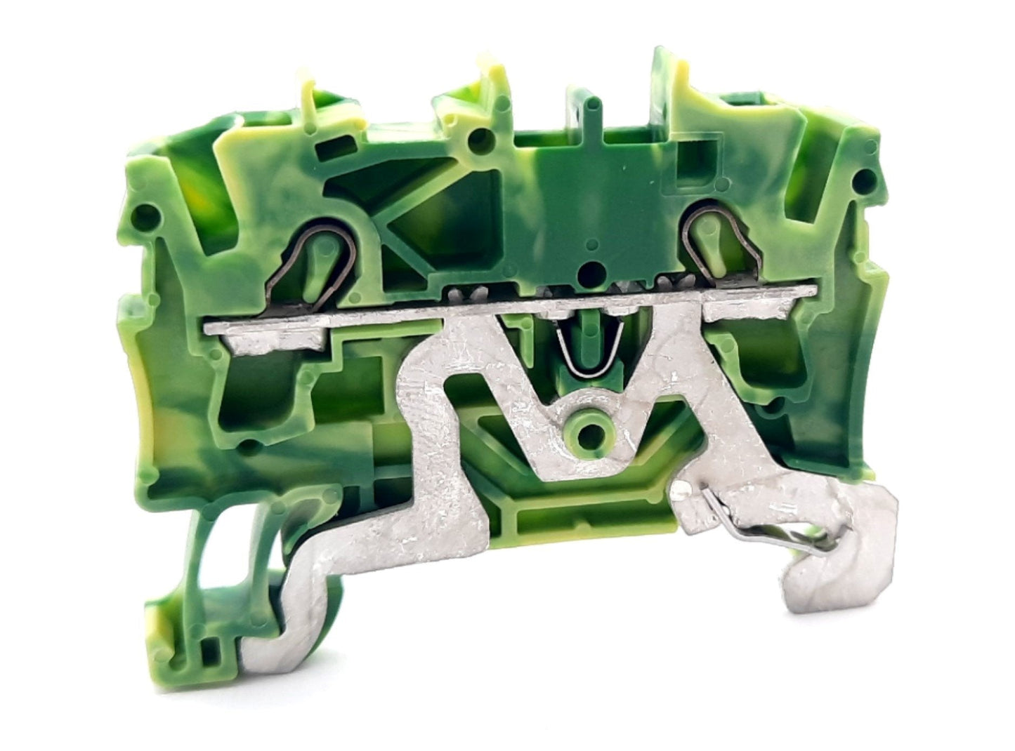 New – Open box Lot of 10 Wago 2002-1207 Grounding Terminal Blocks 2 position Single Level