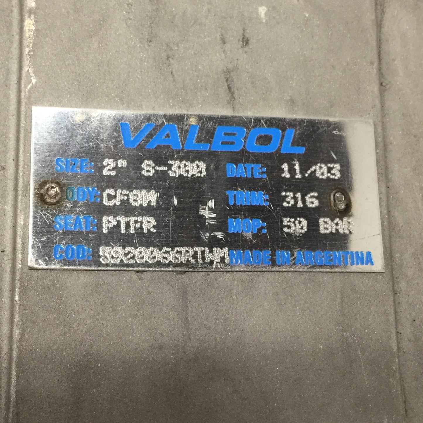 New – Open box Valbol 5920066RTWM Stainless Steel Full-Port Ball Valve, 725psi, 2" Butt Weld