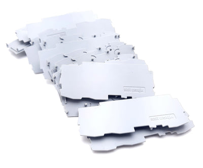 New – Open box Lot of 20 Wago 2006-1391 Snap On Terminal End Plates 1mm x 73.5mm x 32.9mm