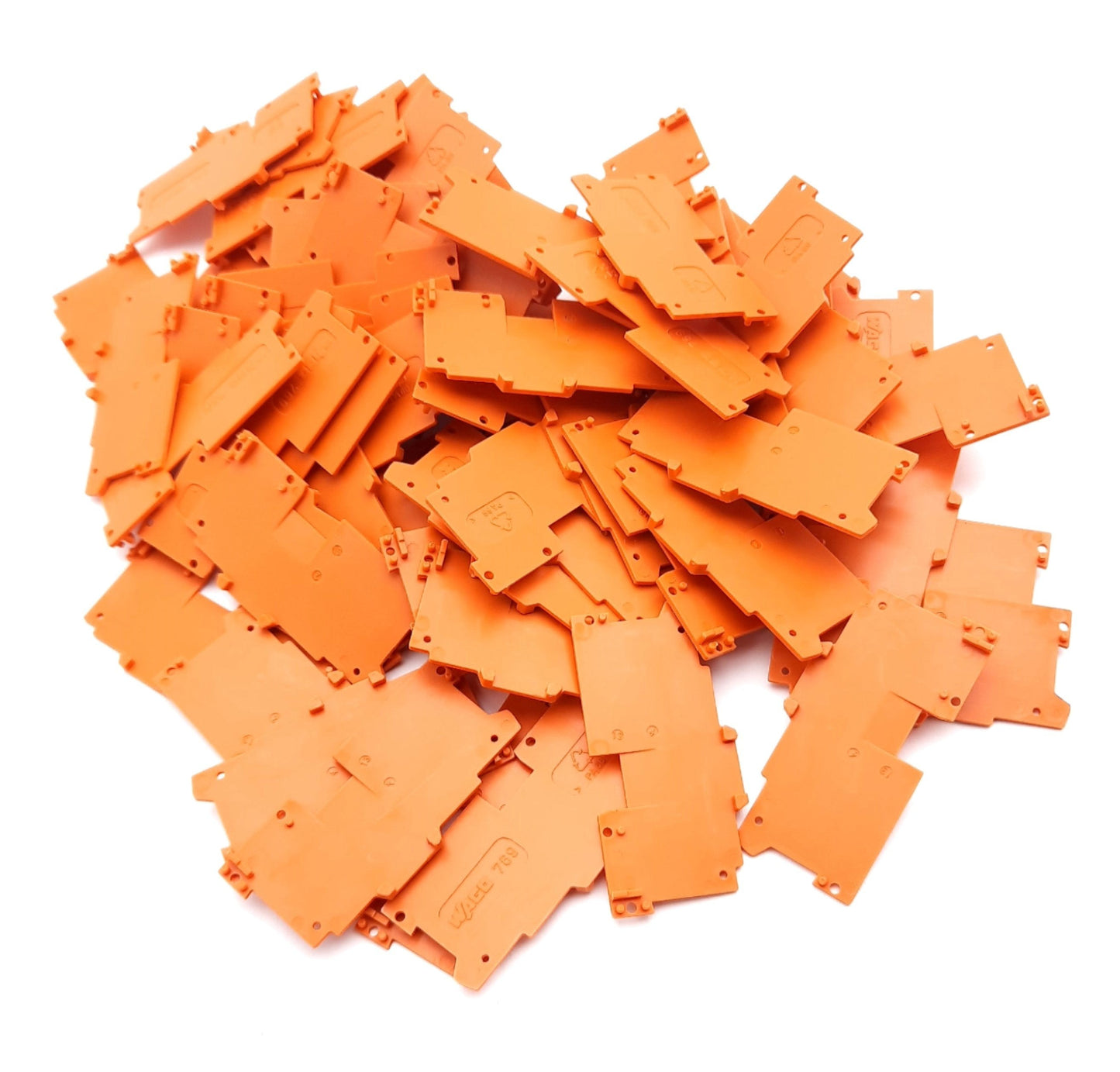 New – Open box Lot of 60 Wago 769-308 Snap on Terminal Block End & Intermediate Plate