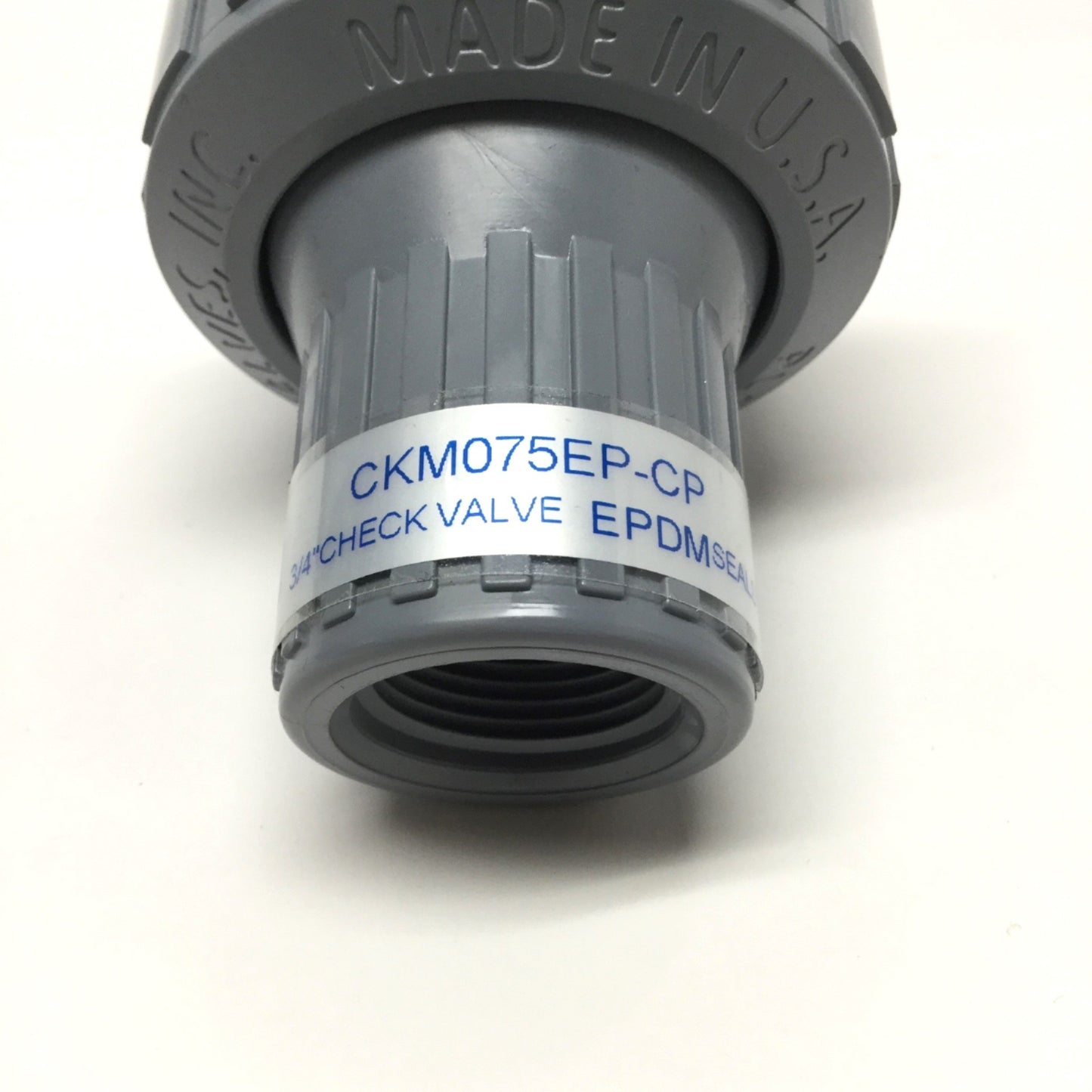 New – Open box Plast-O-Matic CKM075EP-CP Check Valve, Self-Closing, 3/4" NPT, CPVC, EPDM