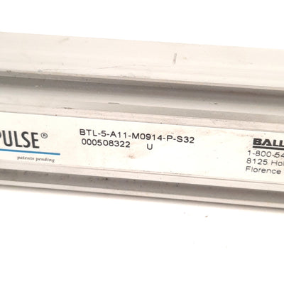 Used Balluff BTL5-A11-M0914-P-S32 Micropulse Position Transducer, 914mm, 20-28VDC