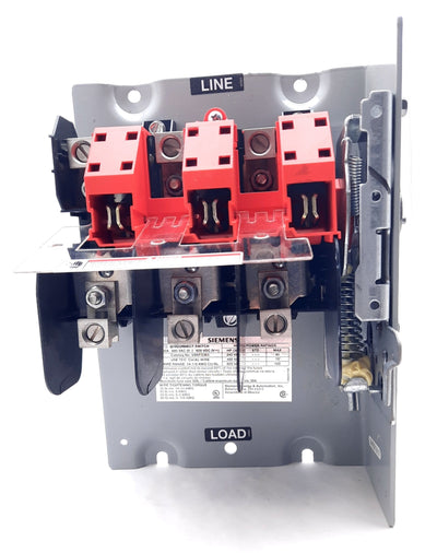 New Siemens VBNFS363 Panel Mount Disconnect Switch 600VAC, 600VDC, 100A, 3 Phase