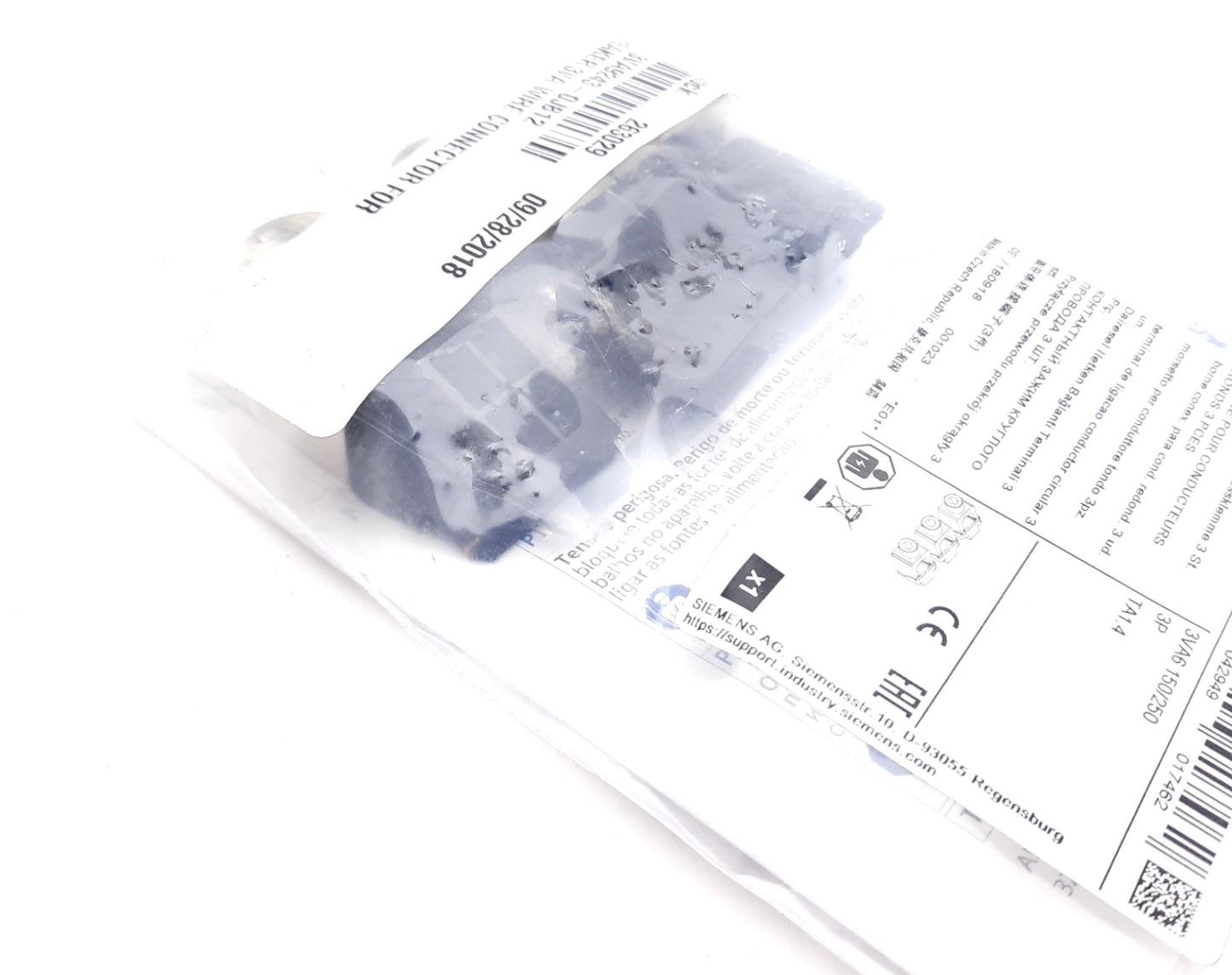 New Siemens 3VA9243-0JB12 Wire Connector Terminal Kit 3 Single Lugs 6AWG - 350 kcmil