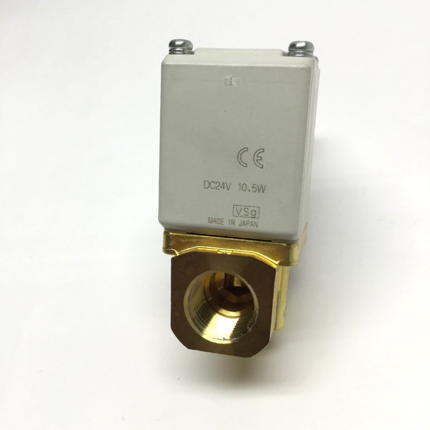 Used SMC VX234GZ2AB Direct Operated 2-Way NC Solenoid Vacuum Valve, 24VDC, 1/2" NPT