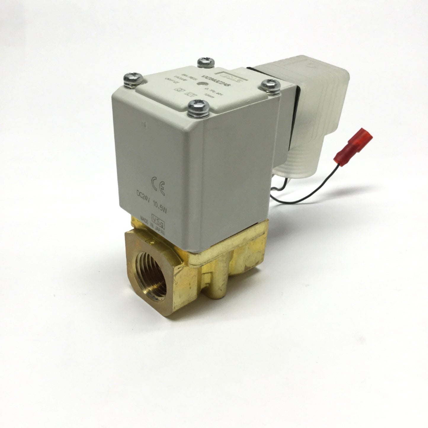 Used SMC VX234GZ2AB Direct Operated 2-Way NC Solenoid Vacuum Valve, 24VDC, 1/2" NPT