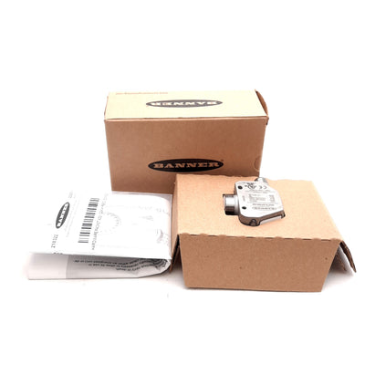 New Banner Q4XTILAF600-Q8 Stainless Steel Analog Laser Sensor 12-30VDC 25-600mm M12